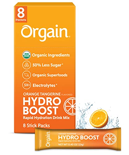 Orgain-Organic-Hydration-Packets-Electrolytes-Powder-Orange-Tangerine-Hydro-Boost-with-Superfoods-Gluten-Free-Soy-Free-Vegan-Non-GMO-Less-Sugar-than-Sports-Drinks-Travel-Packets-8-Count