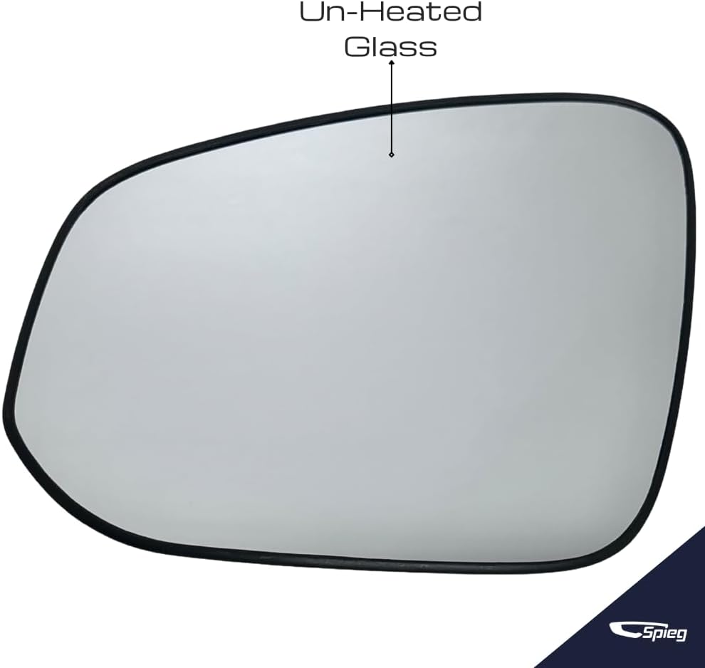 Spieg Driver Side Mirror Glass for 2019-2024 Toyota Rav4, Rav4 Hybrid Non-Heated with Backing Plate Left 87961-42E00