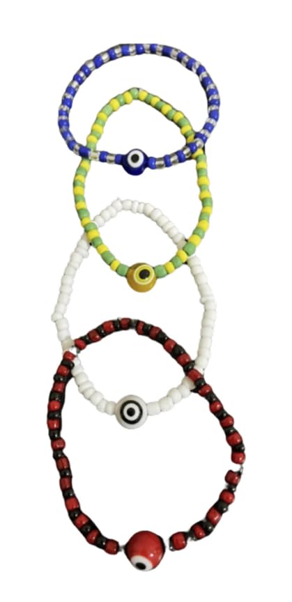 Ilde Already Blessed Bracelet Santeria,obattala,Orula,Yemaya,Elegua turkish eye protection 4 Pack