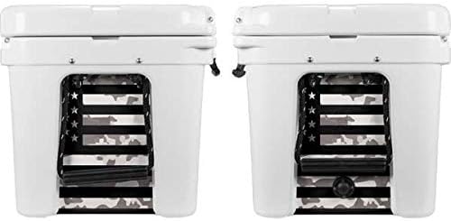 Skinit Decal Skin Compatible with YETI Tundra 45 Hard Cooler - Originally Designed Black and White Camo American Flag Design