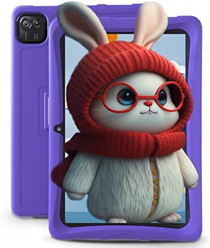 2023 Kids Tablet, 10 Inch Tablet for Kids, Android 11 Kids Tablets with Case, 3+64GB, Quad core Tablets, IPS HD Touch Screen, Powerful Performance, High Capacity, Long Battery Life (with Purple Case)
