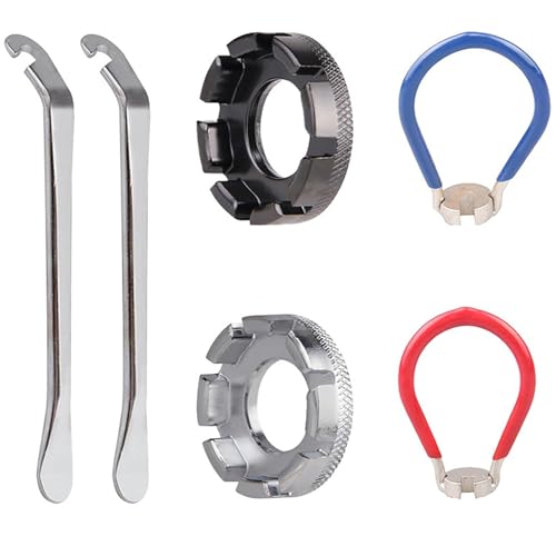 Bicycles Spokes Wrench Portable Bike Spokes Adjustment Tool Bikes Rims Repair Tire Levers Nipples Tensioner Wheel Centring Universals Nipples Tensioner Tire Lever Cycling Pocket for Bike Repair