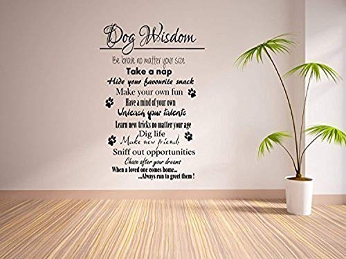 Bro Decals Wall Vinyl Decal Dog Wisdom Quote Vinyl Decor Sticker Home Art