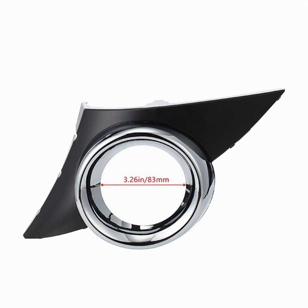 Couvercle Antibrouillard Avant Droit de Voiture Chrome Phares Antibrouillard Cadre Gril Accessoires Auto pour 207 2006-2009