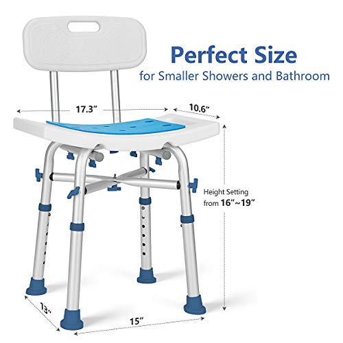 Greenchief 500 Lbs Adjustable Shower Chair With Back & Greenchief Metal Step Stool For Adults And Elderly, Kitchen Step Stool #TOP7