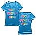 lepni.me T-Shirt Femme Personnalisez Les Deux Faces Avant et Arrière en Imprimant Un Texte Personnalisé ou en Créant Votre Propre Image (S Bleu Multicolore)