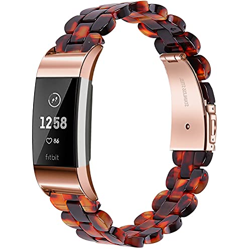 Wongeto Correa de resina ovalada compatible con Fitbit Charge 2 para mujeres y hombres, pulsera de resina de moda para pulseras Fitbit Charge 2 HR, Resina,