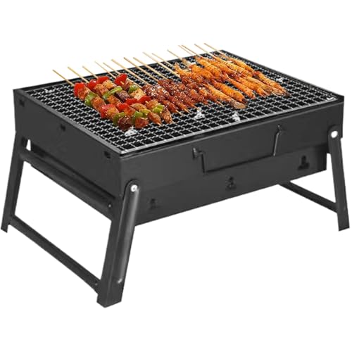 Gril à charbon portable compact pour balcons et petits espaces