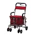 Produktbild GWXTC Faltbarer Bollerwagen Alter Mann, der tragbaren Einkaufswagen faltet, Lebensmittel einkaufen/Gehhilfe/Ruhesitz Handbremse Universalrad Multifunktionswagen, Belastung: 100 kg (Color : B)