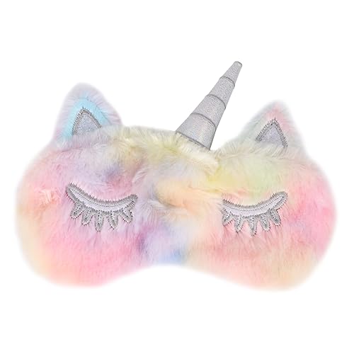 Ipetboom ユニコーンデザイン遮光アイマスク 軽量 快適 睡眠用 レディース向け 安眠サポート カラフルアイカバー 昼寝や旅行にも適した柔らかいアイシェード