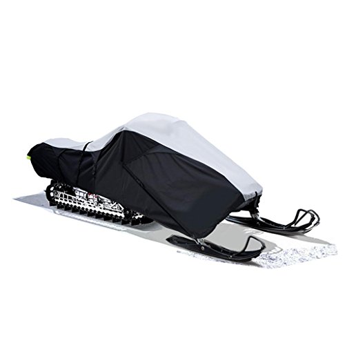 SnowShield Heavy Duty Trailerable Snowmobile Storage Cover Fits 131"-145" Gray/Black