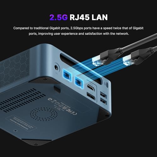 Image of BOSGAME P2 Plus Mini PC, 12th Intel i7-12700H Mini Computers, 32GB DDR5, 512GB PCIe SSD, 4K Triple Display & USB4, RJ45 Dual LAN & Wi-Fi 6E & BT5.2, Desktop Computers for Home, Office, Design