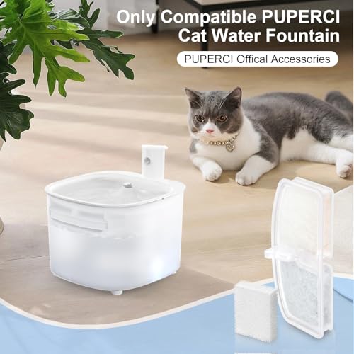 Fuente de agua inalámbrica para gatos con 6 filtros de repuesto miniatura 6