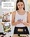 Xeoxarel Server Aprons with 4 Pockets, Unisex Waitress Waiter Waist Apron for Women and Man Half Black 11.5''