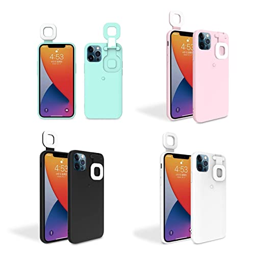 ReFind Light Ring iPhone Case for Selfie Photos 3-Level Brightness and phone stand perfect for Makeup Photography and Selfie on Smartphone Video (Iphone X/Xs