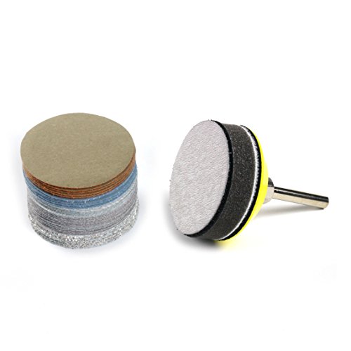 2-Inch Multiple Grits Aluminum Oxide Wet/Dry Hook and Loop Sanding Discs with a
