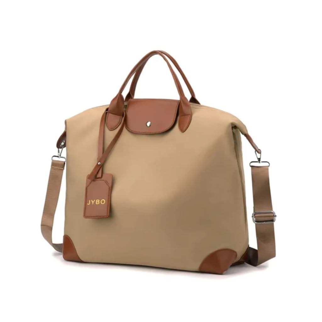 Voyista JYBO Women’s Travel Duffle & Gym Bag – Lightweight Large-Capacity Commuting Handbag, Crossbody Weekender with Wet & Dry Separation for Business & Yoga (Desert Taupe)-image-19