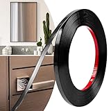 JSIWOTH 0.39in × 40Ft Peel and Stick Wall Molding Trim - Flexible Self Adhesive Molding Trim for Walls, Edges, Borders, Window Frames, Backsplash Tiles - Matte Black Waterproof Trim