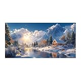 [WINTERSCHNEEKUNST] – Tauchen Sie mit unserem Wandbild in die Schönheit eines Winterwunderlandes ein. Die detaillierte Darstellung des Waldes mit seinen bereiften Zweigen und glitzernden Schneeflocken verleiht Ihrem Wohnraum einen Hauch von Naturschönheit.