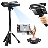 POP 2 3D Scanner, 0,05 mm Genauigkeit, Hochpräzises 3D Scanner für 3D Drucker, 10 fps Desktop- und Handheld Infrarot 3D-Scanner, Drahtlose WiFi-/USB3.0, Mit Plattenspieler und Powerbank