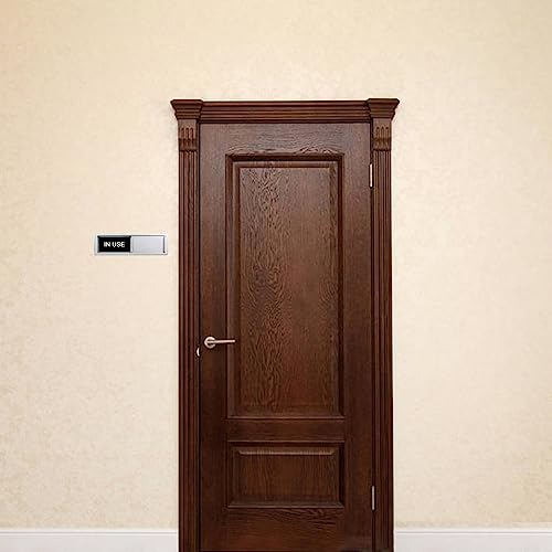 Image of Vacant In Use Door Sign,Vacant Occupied Sign for Home Office Restroom Conference Hotels Hospital, Slider Door Indicator Tells Whether Room Vacant or In Use, 7'' x 2'' - Black&White