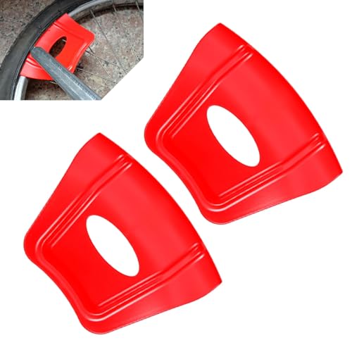 yvshy Pack-2 - Cubierta protectora para llantas de automóvil, herramienta antiarañazos para desmontaje de neumáticos con mango hueco, borde de neumático doble elevado, piezas de reparación