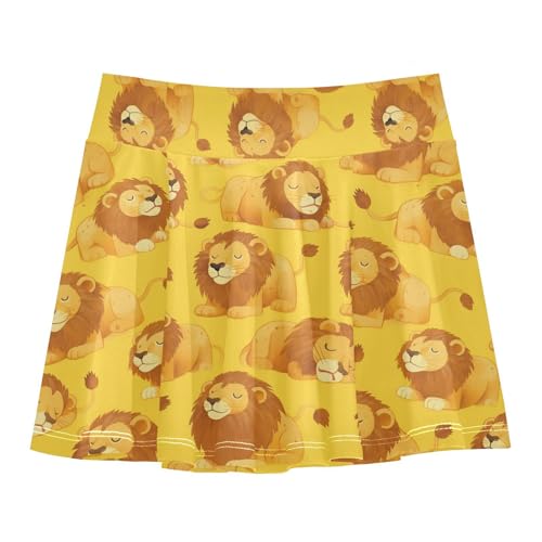 visesunny Girls Flowy Pleated Skirt Rest Sleep Lion Tennis Golf Fashion Short Skorts for Casual Dance Outfit