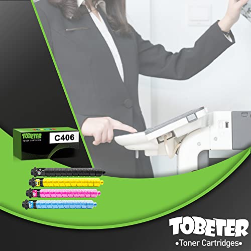 Tobeter Compatible Toner Cartridge Set Replacement For Ricoh Mp C307 C306 C406 C407 842091 842092 842093 842094 Use For Ricoh Mpc306 Mpc307 Mpc406 Mpc407 Printer (Black, Cyan, Magenta, Yellow, 4-Pack) #TOP6