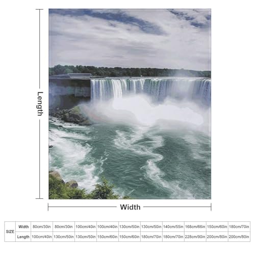 Couverture flanelle douce Niagara Falls plaid léger canapé et lit - 3