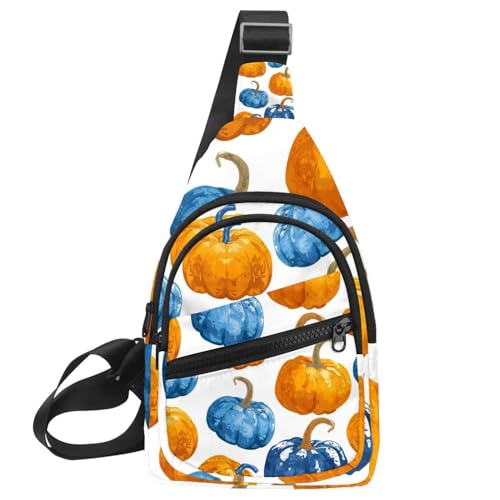 Mochila bandolera pequeña de hombre bandoleras cruzadas color naranja 30x18x4cm