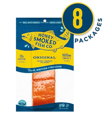 Honey Smoked Fish Co. Original Honey Smoked Salmon - 8 Packages of 8oz Fillets - Thumbnail 4