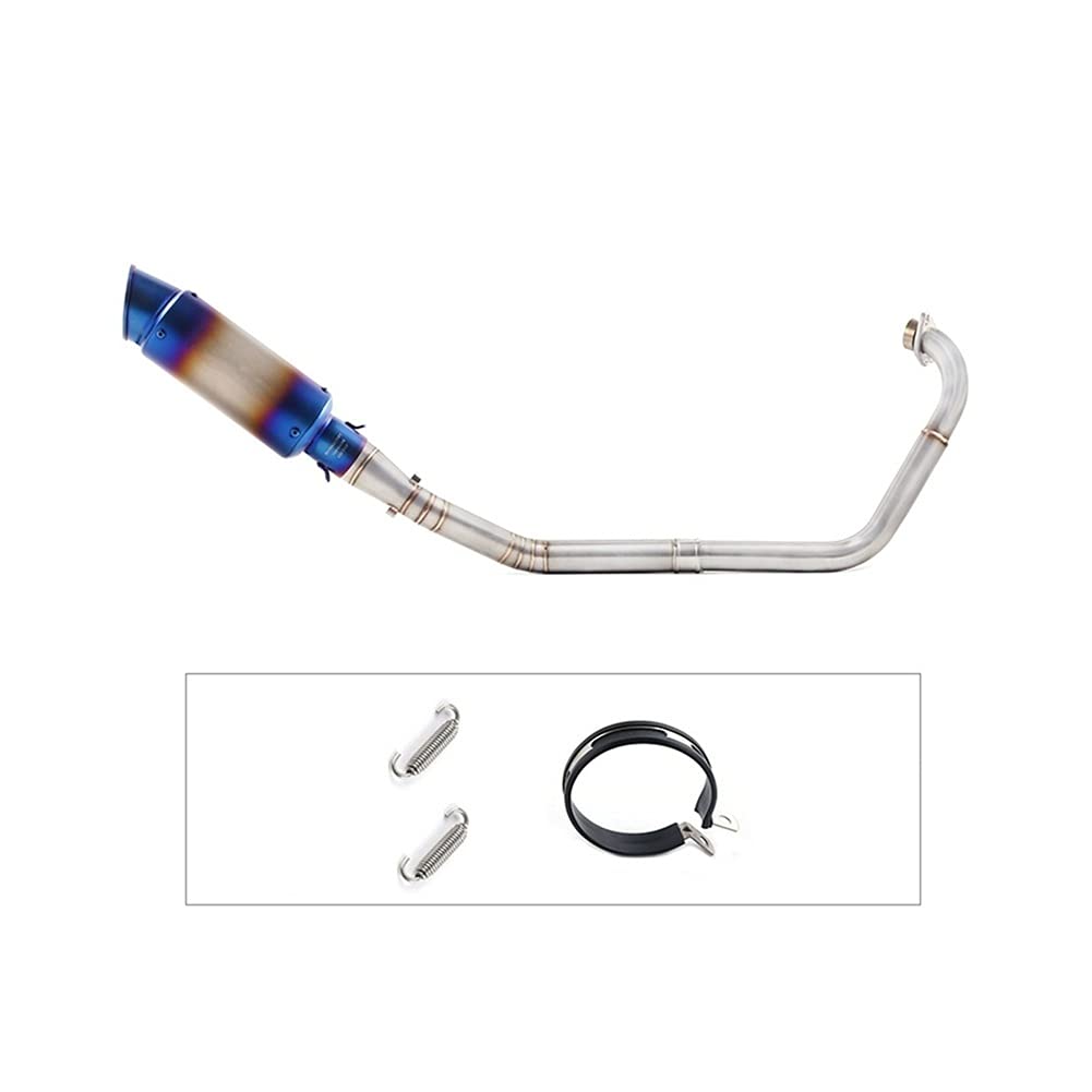 Hlyjoon Moto Tuyau De Silencieux D'échappement Gorge De Intermédiaire