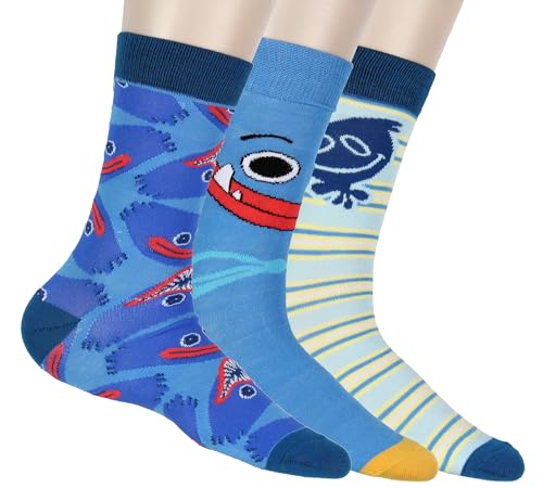 Culture Fly Meias Poppy Playtime Crew, Poppy Pacote com 3, Tamanho Único