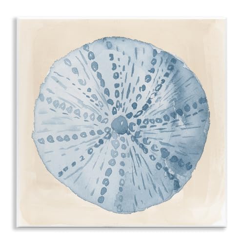 Nautical Sea Life Round Shell, 12 x 12 Inch Mounted Print on Wall Plaque