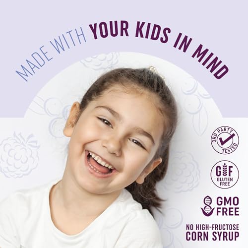 Elderberry Gummies for Kids 50mg with Vitamin C & Zinc for Healthy Immune Support | Raspberry Flavour | Designed for Ultimate Health & Wellness | Gluten-Free, Non-GMO & Natural Flavours | 60 Gummies - Image 3