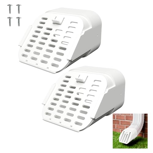 Furniok 2-Pack Gutter-Downspout Rodents Guard - Gutter Downspout Extension Accessory Protect Your Gutter Downspout from Small Animals Fit Type-A 3 x 4 Downspout Elbows (3x4 (2-Pack))