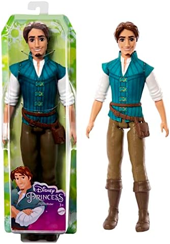 Disney Princess Toys, Posable Flynn Rider Fashion Doll in Signature Look Inspired by the Disney Movie Tangled, Gifts for Kids