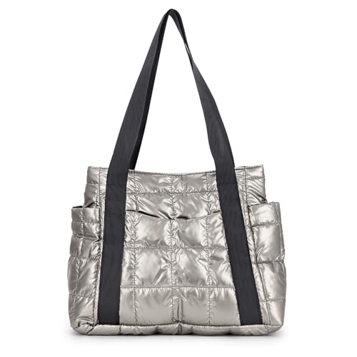 Imagen de LUZGAT Bolsos Acolchados para Mujeres Ligeros Bolsos Hobo de Nylon