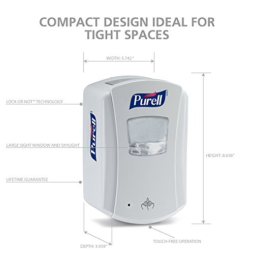 image for PURELL LTX-7 Touch-Free Hand Sanitizer Dispenser, White, for 700 mL PU