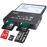 JORCEDI Mini 26-in-1 USB 2.0 High Speed Memory Card Reader for CF xD SD MS Duo SDHC Black Stable Connectivity