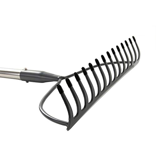 HOME RIGHT 5FT Bow Rake，60 inches L Handle x 13.5 inches W Head Metal Bow Rake with Heavy Duty Construction for Gardening, Land Management, Yard Work, Farming and Outdoor - Thumbnail 3