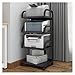 Produktbild Druckerständer Desktop-Stand für Drucker, 4-Tier-Desktop-Multifunktionsdrucker-Copier-Scanner-Regal-Stand-Rack, für Heim- und Büro, weiß oder schwarz Funktionale Halterung (Color : Black)