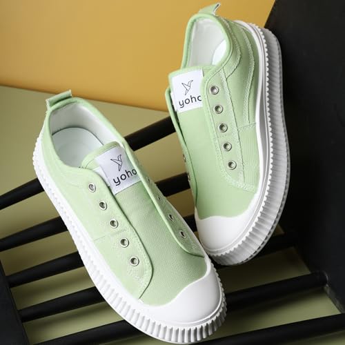 Image of YOHO Cruise Women's Without Lace Trendy Stylish Canvas Slip-On Sneakers (SoS)