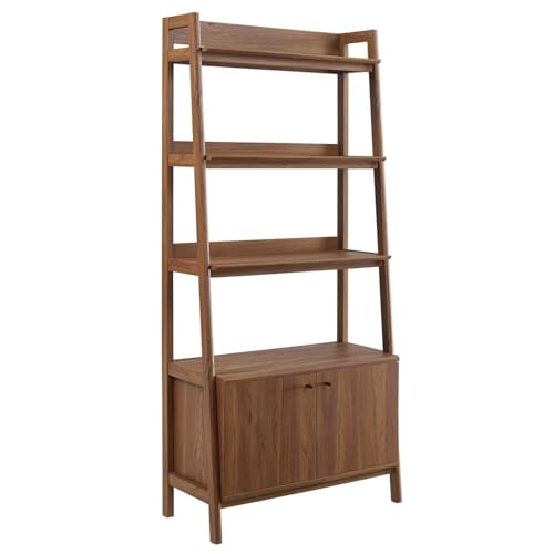 Modway 33" Bookshelf Display Case in Walnut by Modway - Used condition - US$206.90