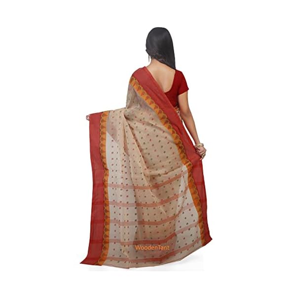 WoodenTant Women's Pure Cotton Tant Saree without blouse piece - Image 3