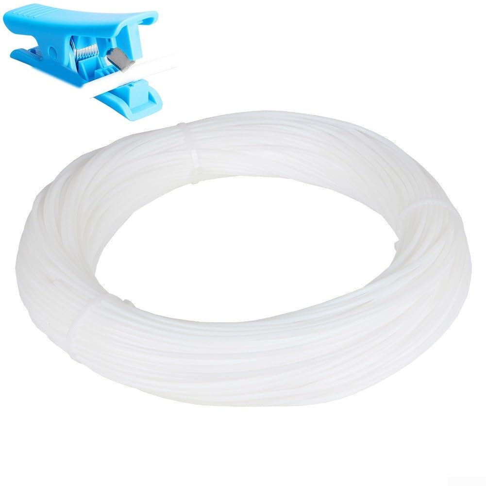 Manguera de PTFE de 2,5 x 4 mm para impresora 3D, rollo de 100 m, manguera de teflón, resistente al calor hasta 260 °C, para extrusora de accionamiento directo para laboratorio bambu para creality