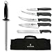Victorinox Swiss Army Cutlery Fibrox Pro Ultimate Competition BBQ Set, Knife Roll, 7-Piece