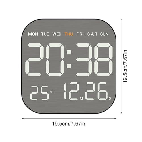Despertador con brillo regulable y pantalla LED clara para dormitorio y viaje 6