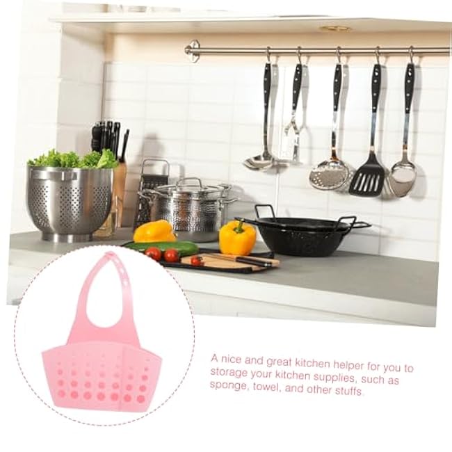 LIFKOME Hollow Storage Rack Suction Cup Rack Drain Sponge Storage Holder Kitchen Supplies Organizer Random Color