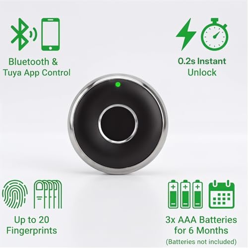 Fingerprint Cabinet Lock with App Control, Smart Biometric Drawer Lock - Image 3